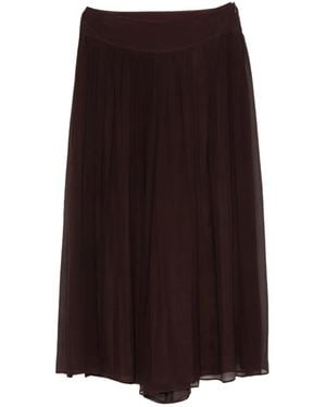 JOSEPH Ale Silk Chiffon Palazzo Trousers - Brown