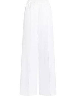 Patou Pantalones Rectos Con Cinturilla Elástica - Blanco