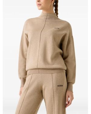 Guess High-Neck Sweatshirt - Natural