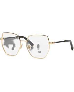 Philipp Plein Geometric-Frame Glasses - White