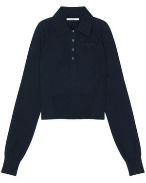 Givenchy Poloshirt Aus Baumwolle Und Seide - Blau