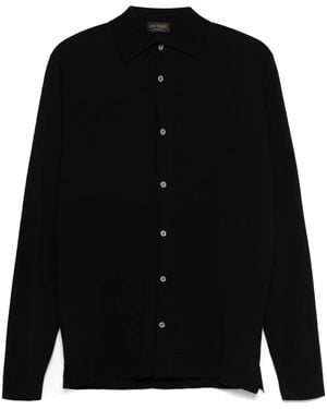 Dell'Oglio Merino Wool Shirt - Black