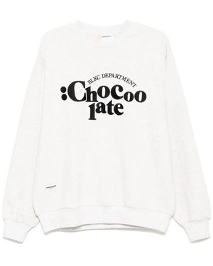 Chocoolate Logo-Embroidered Sweatshirt - White