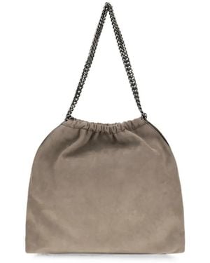 Stella McCartney Falabella Medium Drawstring Alter Suede Bag - Natural