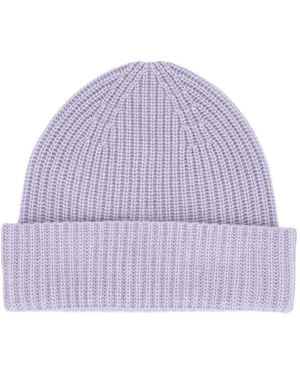 Loro Piana Ribbed Beanie Hat - Viola