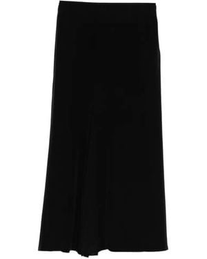 Yohji Yamamoto Rock Aus Seide - Schwarz