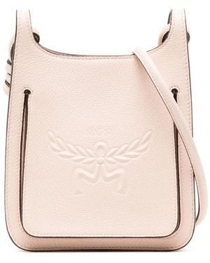 MCM Mini Sac À Bandoulière Himmel En Cuir - Rose