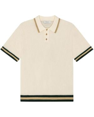 Les Deux Lace-Knitted Polo Shirt - Natural