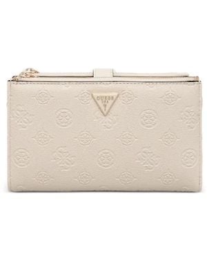 Guess Portefeuille Blake À Logo Embossé - Natural