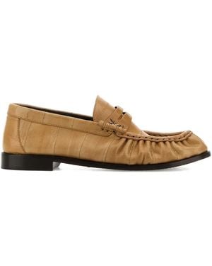Saint Laurent Le Loafer Leather Loafers - Brown
