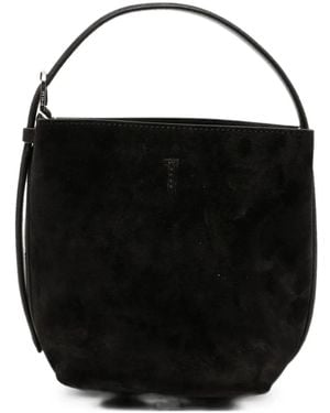 TOTEME Belted Suede Tote Bag - Black