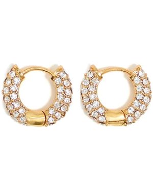 Bimba Y Lola Crystal-Embellished Hoop Earrings - Metallic