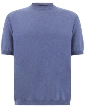 Paul & Shark Fine-Knit Short-Sleeve T-Shirt - Blue