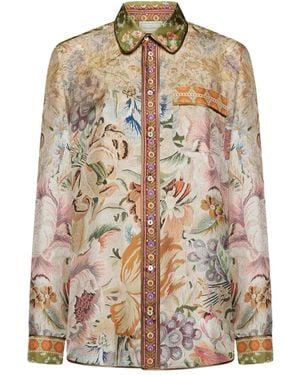 Pierre Louis Mascia Floral-Print Shirt - Green