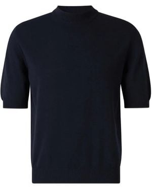 Zanone Short-Sleeve Sweater - Blue