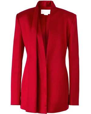 Genny Satin-Finish Blazer - Red
