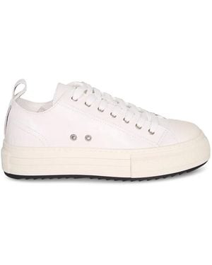 DSquared² Logo-Embossed Platform Sneakers - White