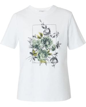 Erdem Camiseta Estampado Violeta Blanco - White