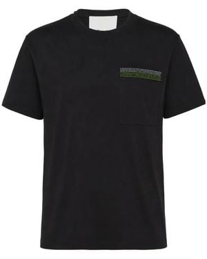3.1 Phillip Lim Bead-Embellished Pocket T-Shirt - Black