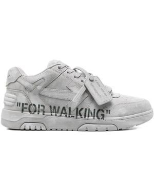 Off-White c/o Virgil Abloh Chunky Sole Trainers With Mixed Material Design - Grey