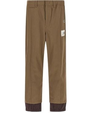 Maison Mihara Yasuhiro Layered Wool Gabardine Trousers - Natural