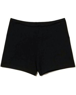 Twinset Fitted Fine-Knit Shorts - Black