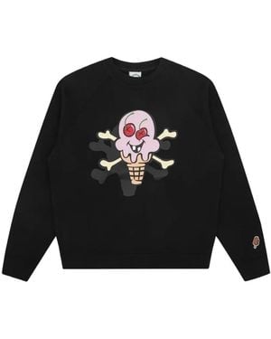 ICECREAM Cones & Bones Sweater Met Ronde Hals - Zwart