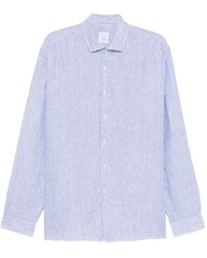 Xacus Striped Linen Shirt - White