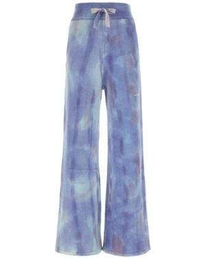 Amiri Tie-Dye Wide-Leg Track Pants - Blue