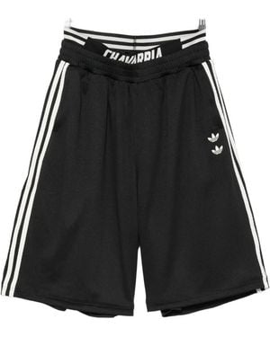 adidas X Willy Chavarria Logo-Embroidered Mesh Shorts - Black
