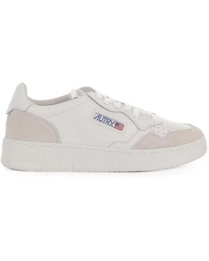 Autry Medalist Paneled Low-Top Sneakers - White