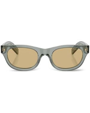 Prada Icon Metal-Plate Sunglasses - Metallic