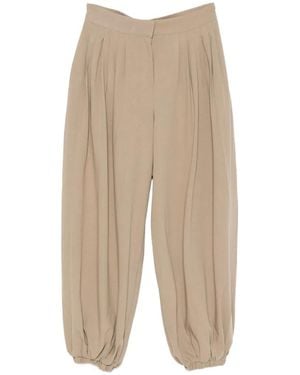 Source Unknown Broek Met Ruche Detail En Toelopende Pijpen - Wit
