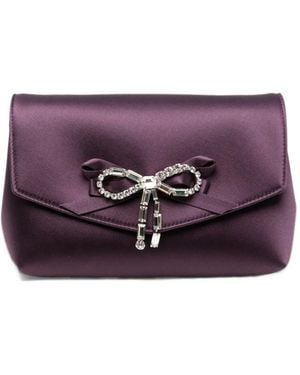 Jimmy Choo Soft Bow Mini Shoulder Bag - Purple