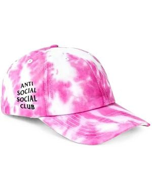 ANTI SOCIAL SOCIAL CLUB Tie-Dye Logo-Print Baseball Cap - Pink