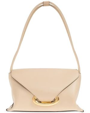 Wandler Veneto-Tone Oval Leather Tote Bag - White