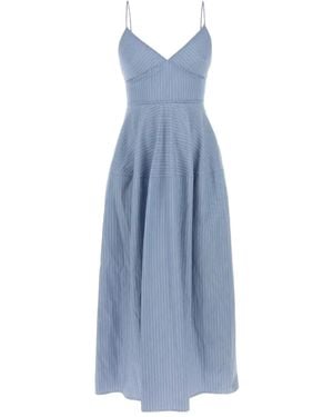 Co. Basque Midi Dress - Blue