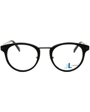 J. LANDON Jl1017 Round-Frame Glasses - Black