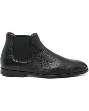 Doucal's Grained Leather Chelsea Boots - Black