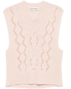 Our Legacy Cable Michigan Vest - Pink