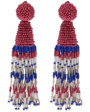 Maliparmi Beaded-Embellisment Earrings - Pink
