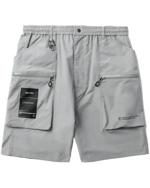 Izzue Logo-Patch Cargo-Pocket Shorts - Grey