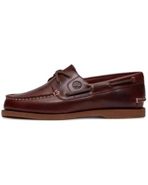 Timberland Stitching Boat Shoes - Brown