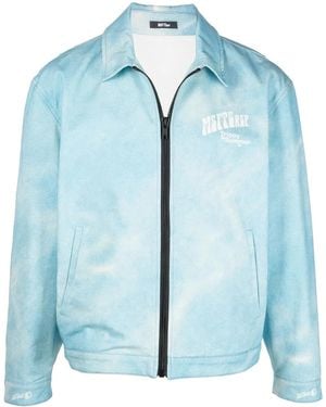Msftsrep Logo Print Lightweight Jacket - Blue