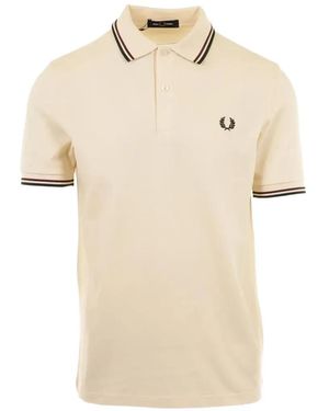 Fred Perry Twin Tipped Polo Shirt - Natural
