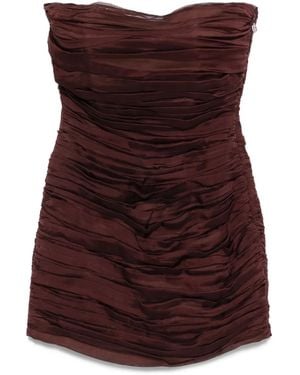 Raquel Diniz New Ambra Strapless Geplooide Mini-Jurk - Paars