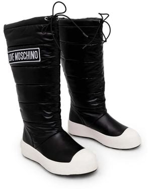 Love Moschino キルティング スノーブーツ - ブラック
