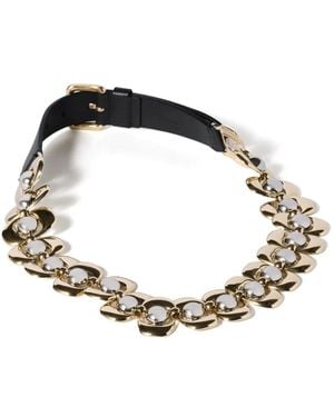 Miu Miu Cinture City Calf+Metal Mix - Black