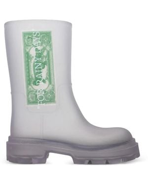 Off-White c/o Virgil Abloh Reboot Dollar Stiefeletten Mit Grafischem Print - Grau