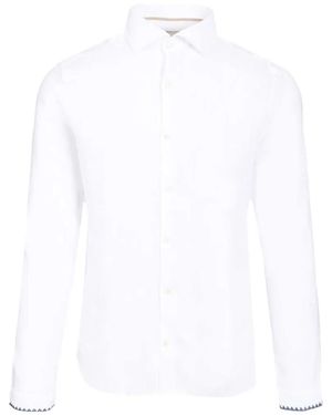 Al Duca d'Aosta Embroidered-Trim Buttoned Shirt - White